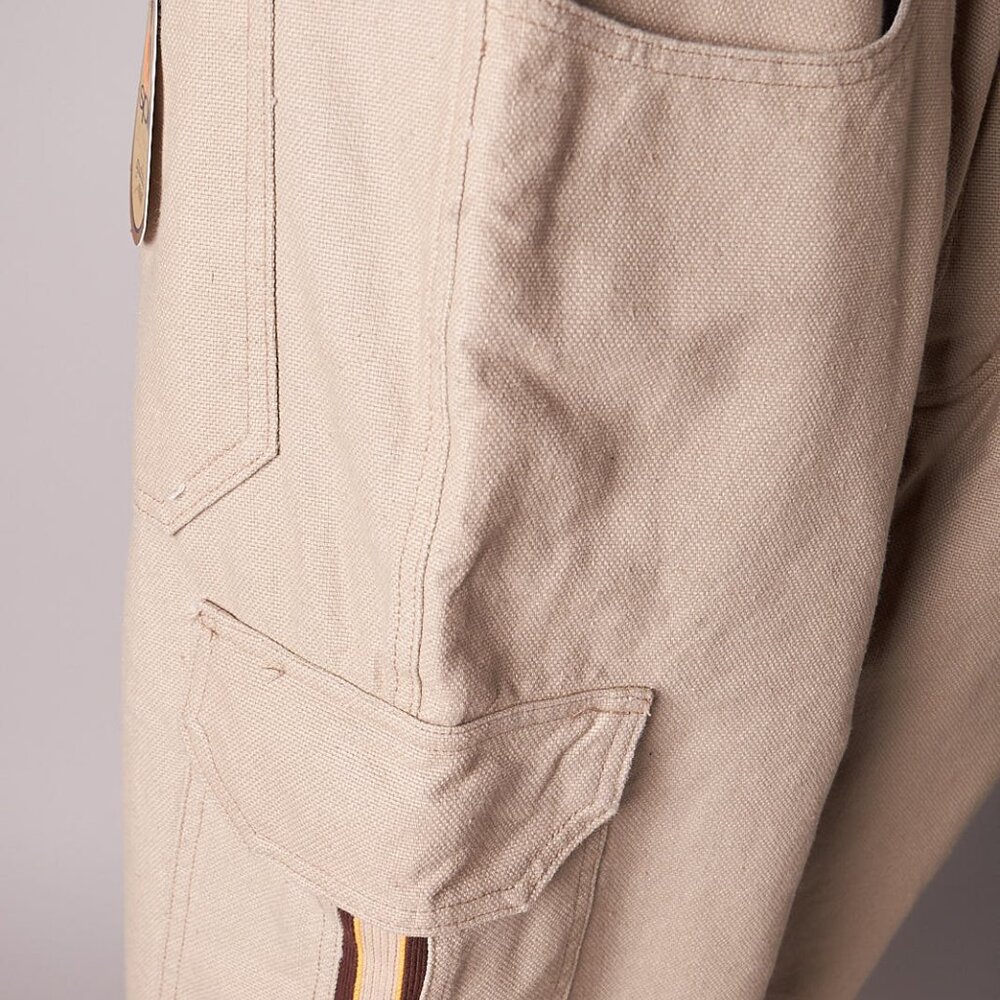 1990s Deadstock Tan Wide Split Skateboarding Cargo Pants